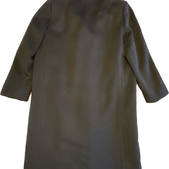 SAKS FIFTH AVENUE Vintage Ben Zuckerman black wool long evening coat, size M - Picture 4 of 11